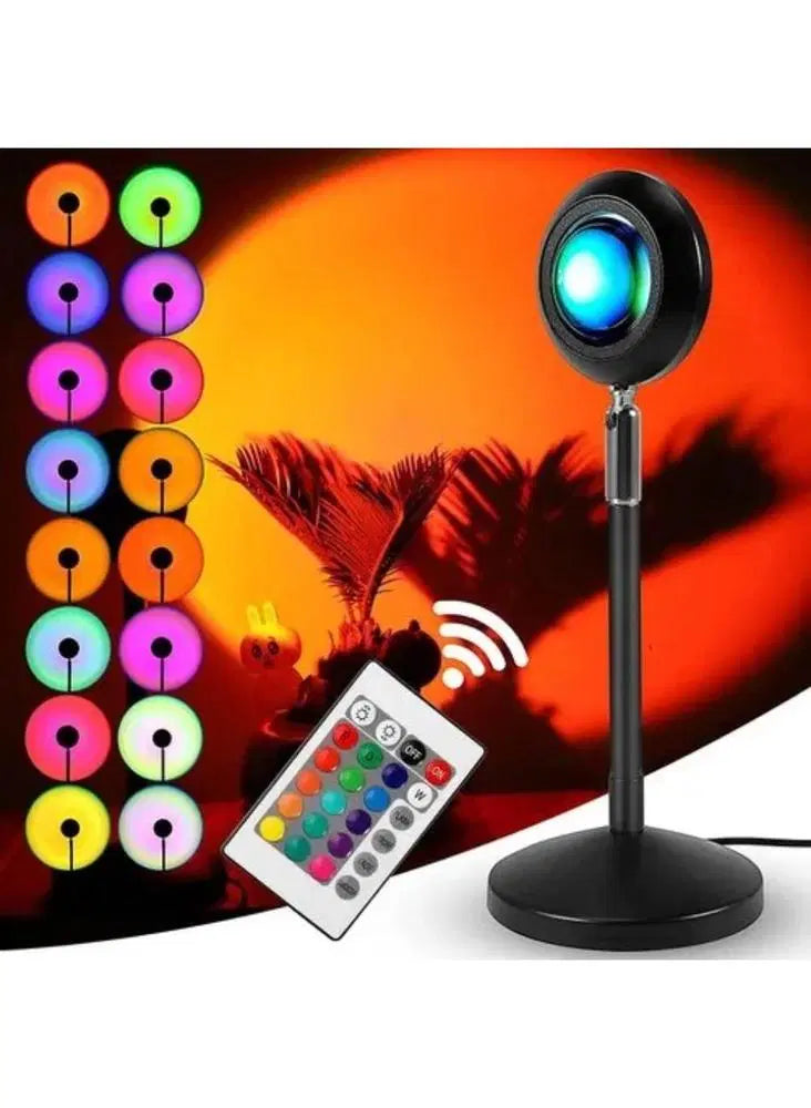 16-Color RGB Sunset Projection Lamp – Create a Magical Ambiance in Any Room