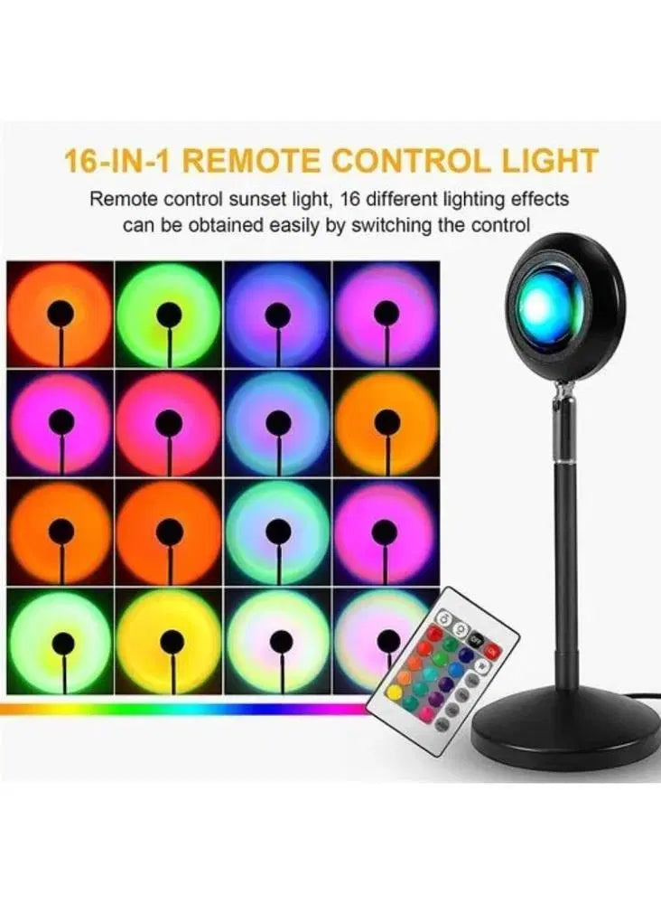 16-Color RGB Sunset Projection Lamp – Create a Magical Ambiance in Any Room