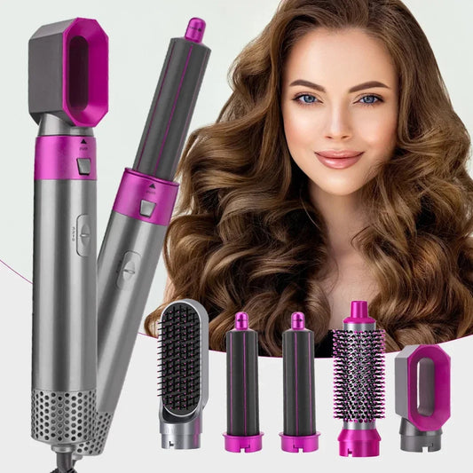 5-in-1 Professional Hair Styler – Dry, Curl, Straighten & Volumize with Ease!