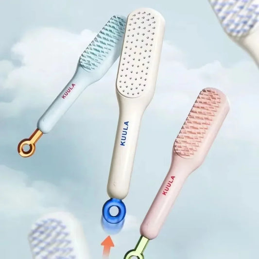 Self Cleaning Hair Brush / Anti-static Massage Comb / Effortless Hair Removal and Cleaning