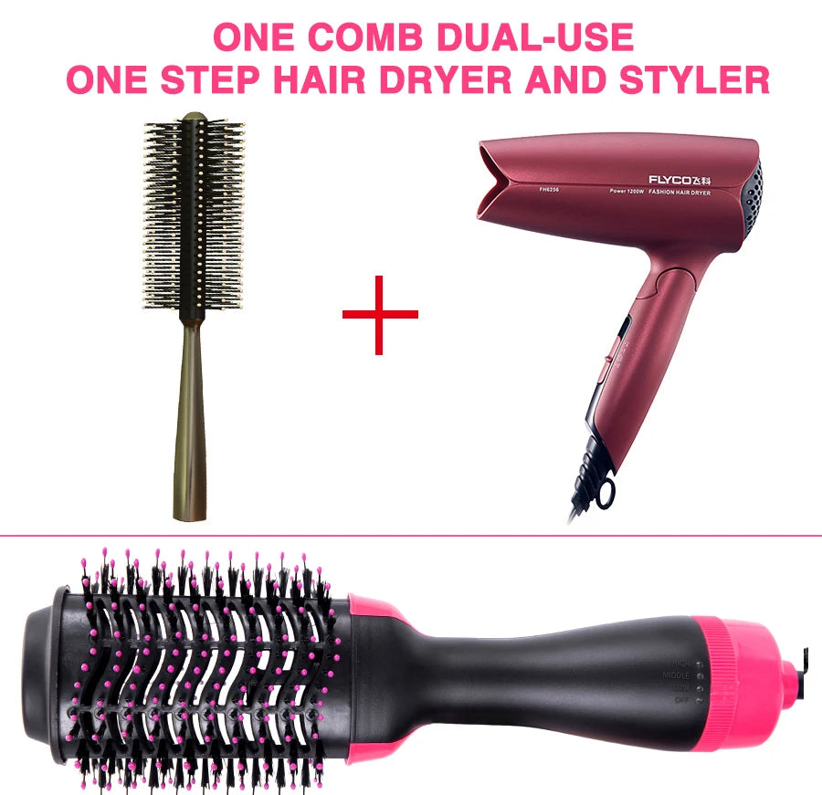 3-in-1 One Step Hot Air Brush – Dry, Style & Volumize in Minutes!