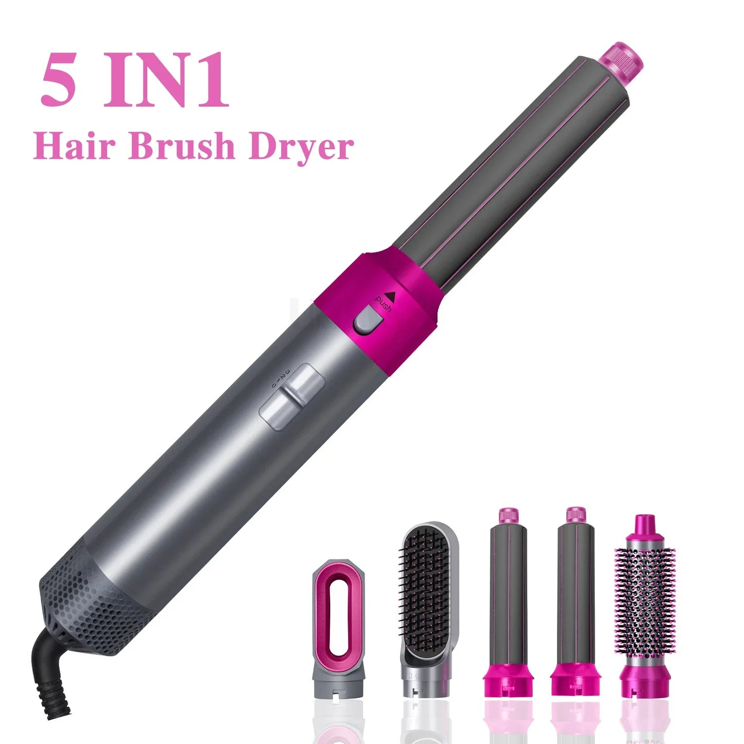 5-in-1 Professional Hair Styler – Dry, Curl, Straighten & Volumize with Ease!