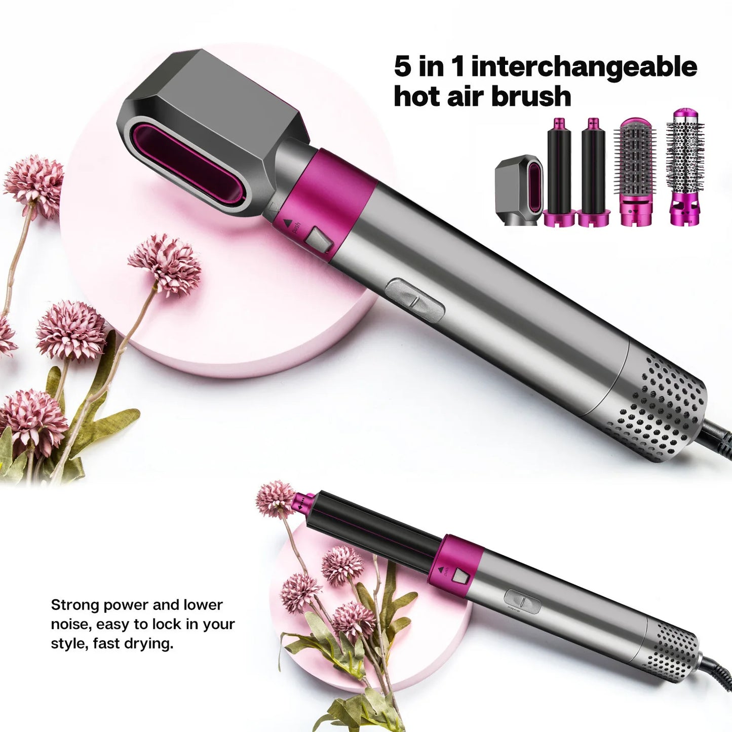 5-in-1 Professional Hair Styler – Dry, Curl, Straighten & Volumize with Ease!