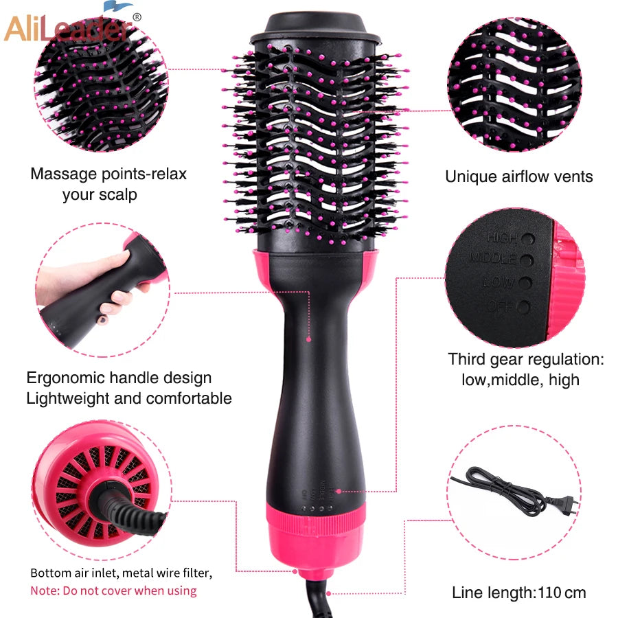 3-in-1 One Step Hot Air Brush – Dry, Style & Volumize in Minutes!