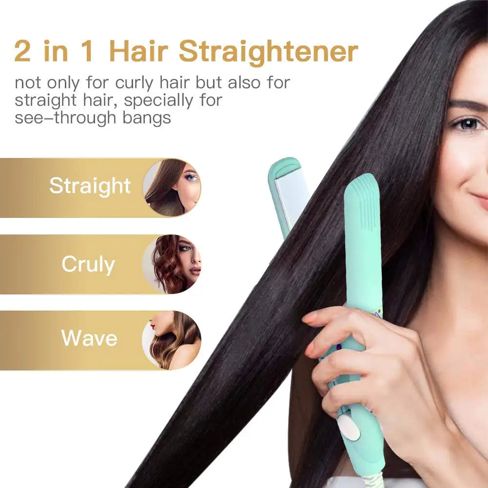 Mini Portable Hair Straightener – Smooth, Silky & Frizz-Free Hair on the Go