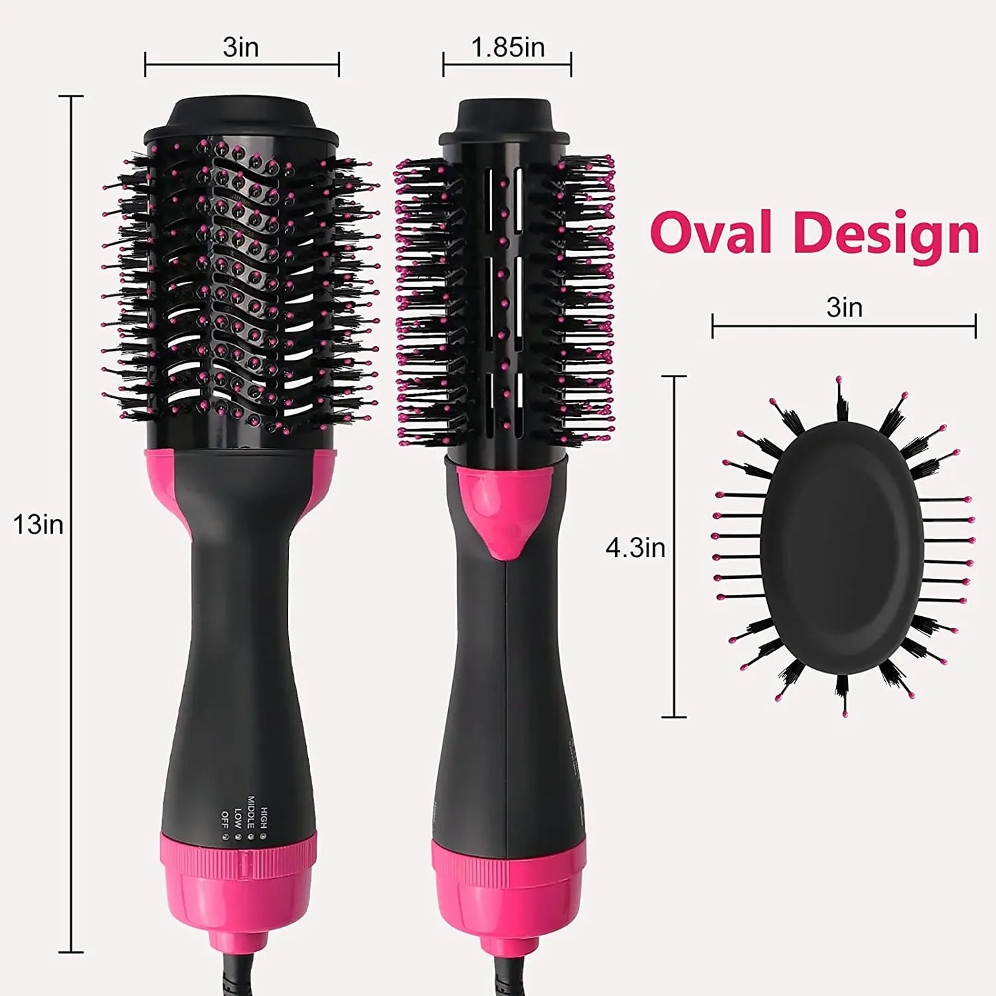 3-in-1 One Step Hot Air Brush – Dry, Style & Volumize in Minutes!