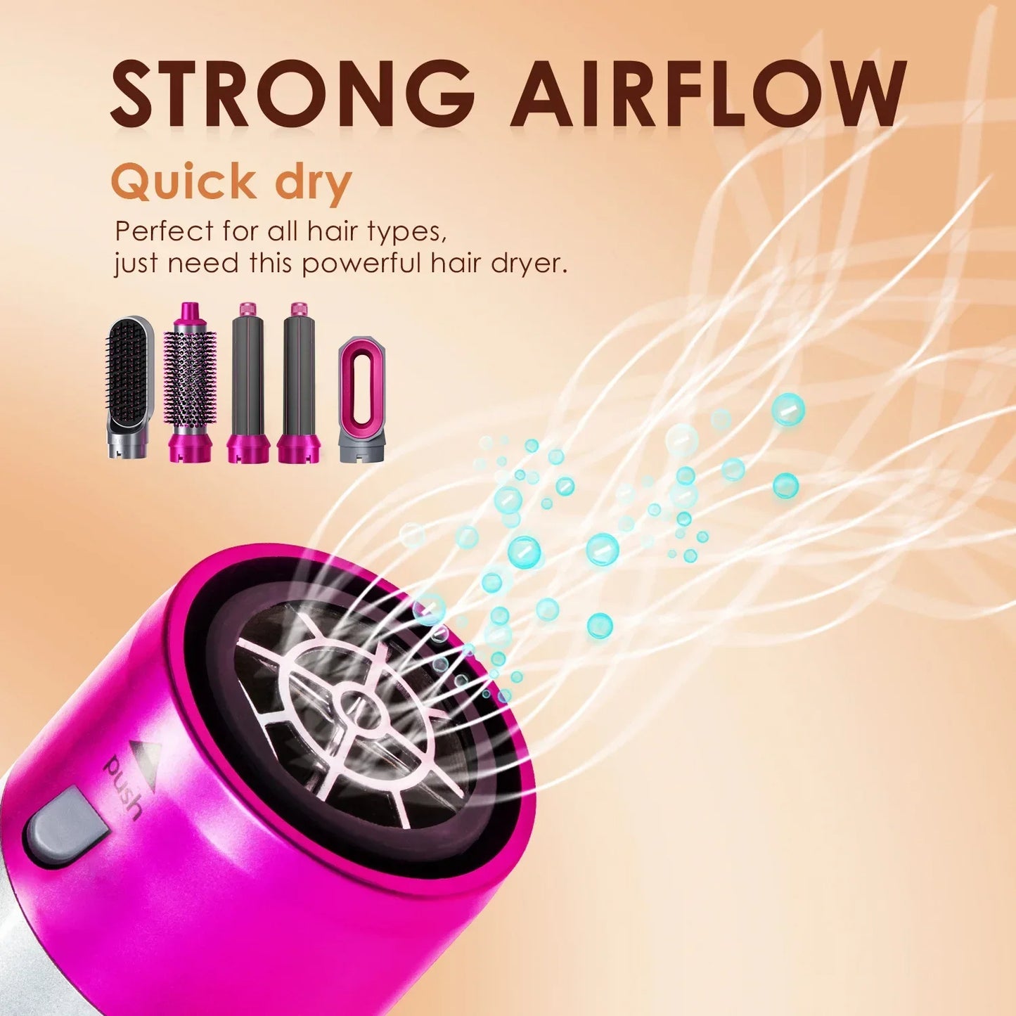 5-in-1 Professional Hair Styler – Dry, Curl, Straighten & Volumize with Ease!