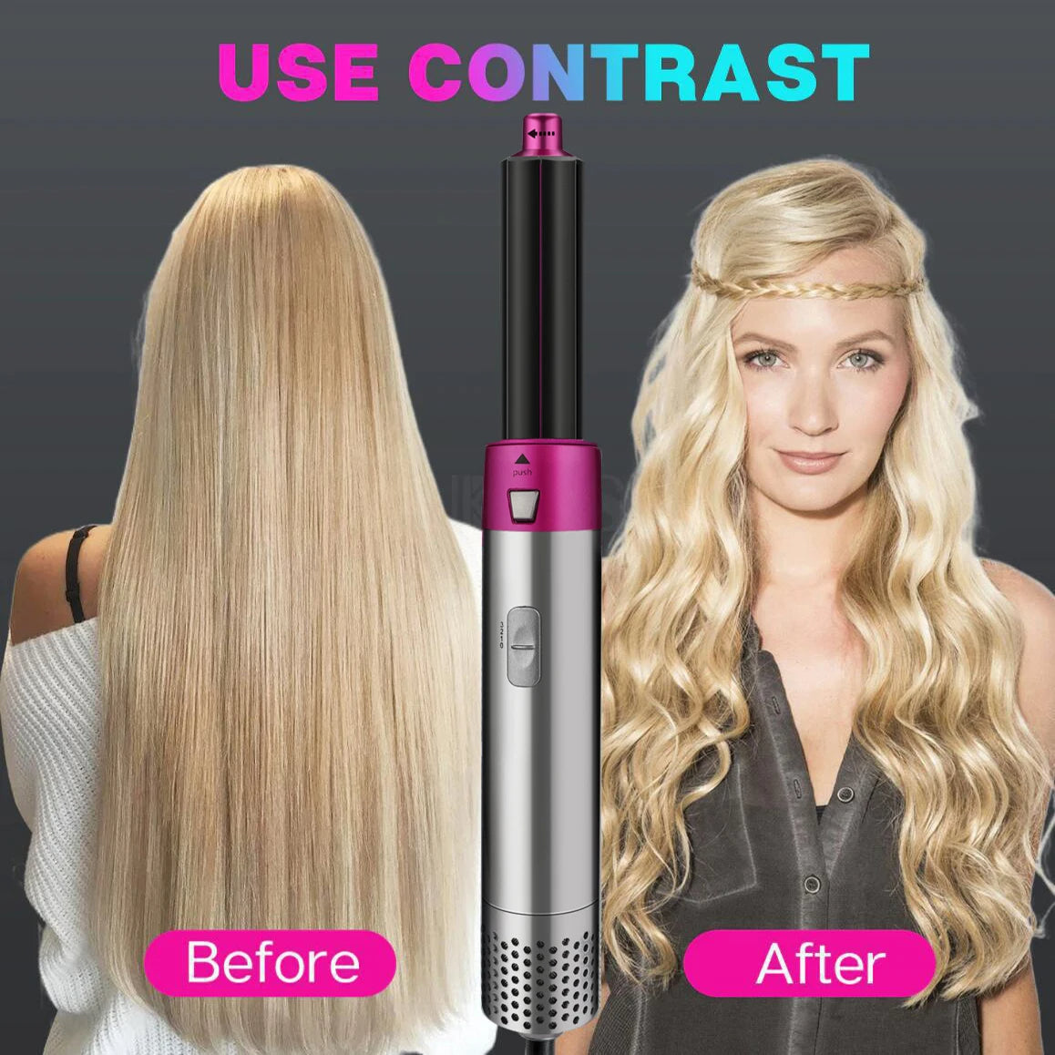 5-in-1 Professional Hair Styler – Dry, Curl, Straighten & Volumize with Ease!