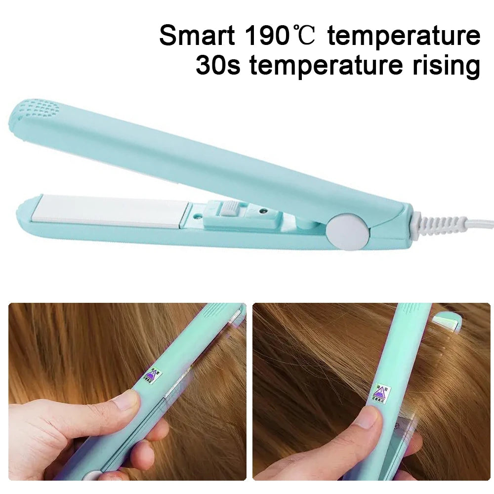 Mini Portable Hair Straightener – Smooth, Silky & Frizz-Free Hair on the Go