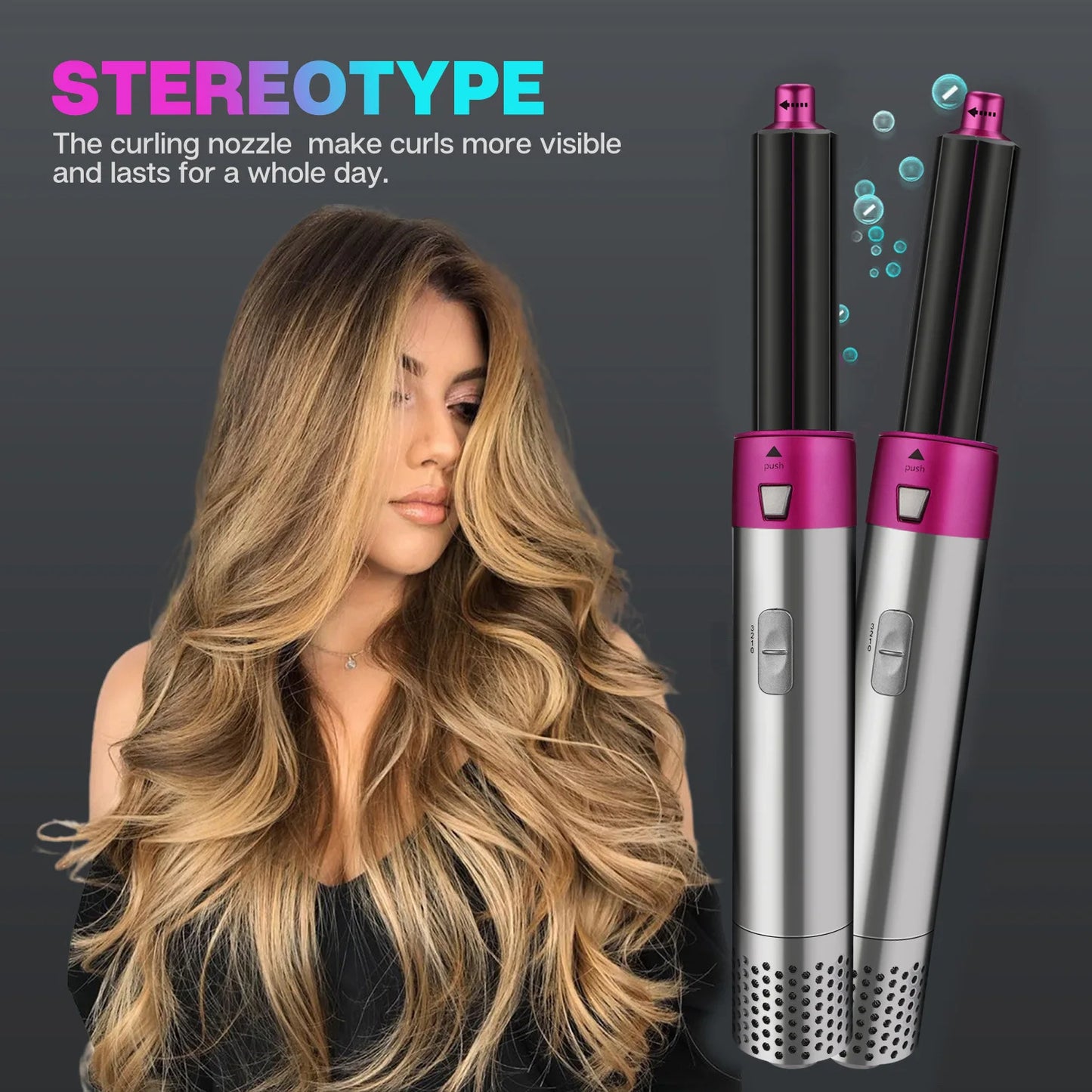 5-in-1 Professional Hair Styler – Dry, Curl, Straighten & Volumize with Ease!