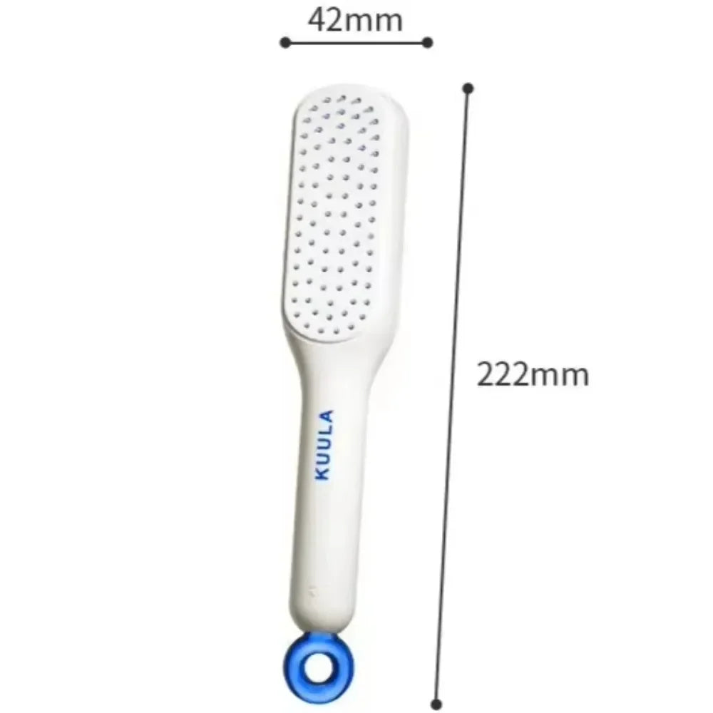 Self Cleaning Hair Brush / Anti-static Massage Comb / Effortless Hair Removal and Cleaning