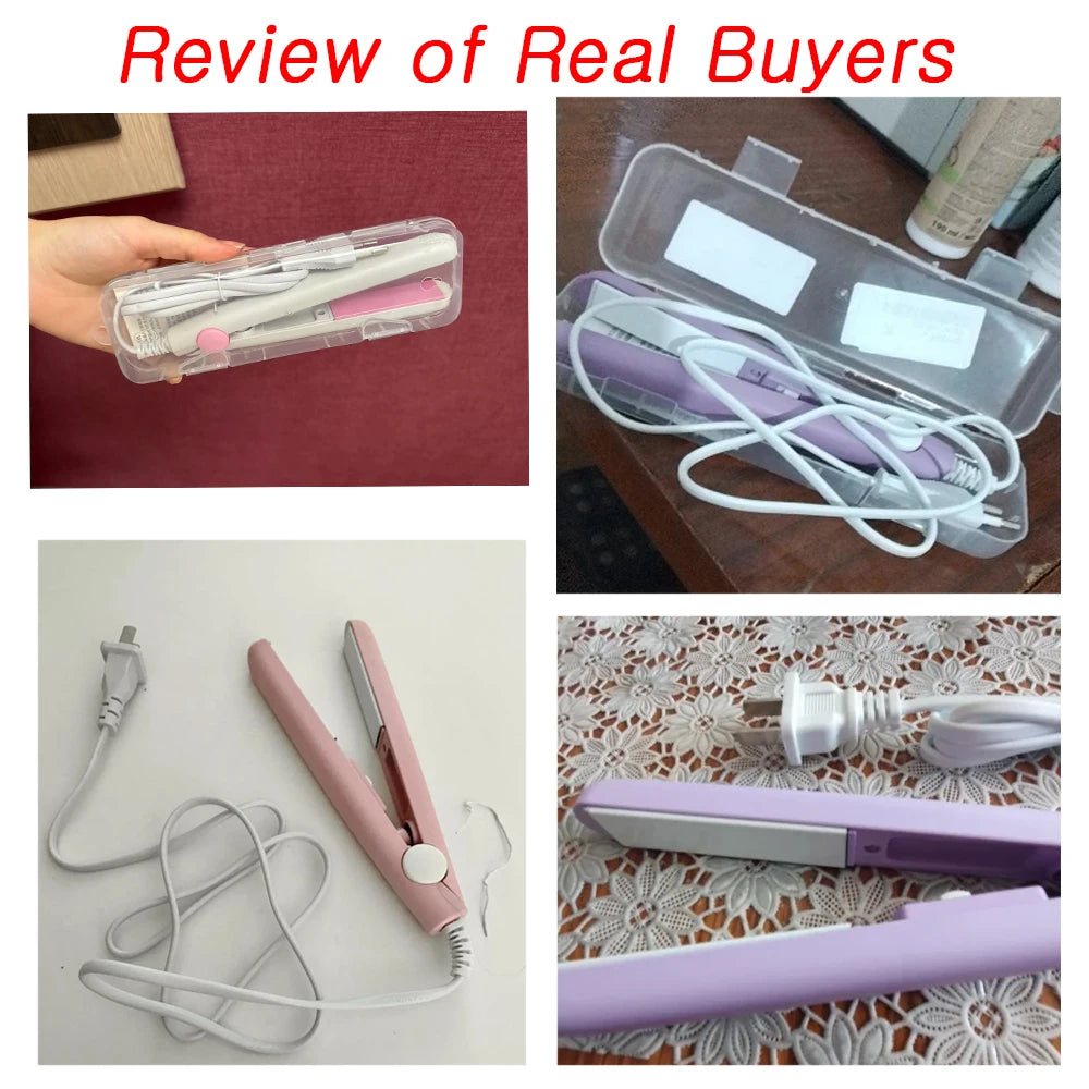 Mini Portable Hair Straightener – Smooth, Silky & Frizz-Free Hair on the Go