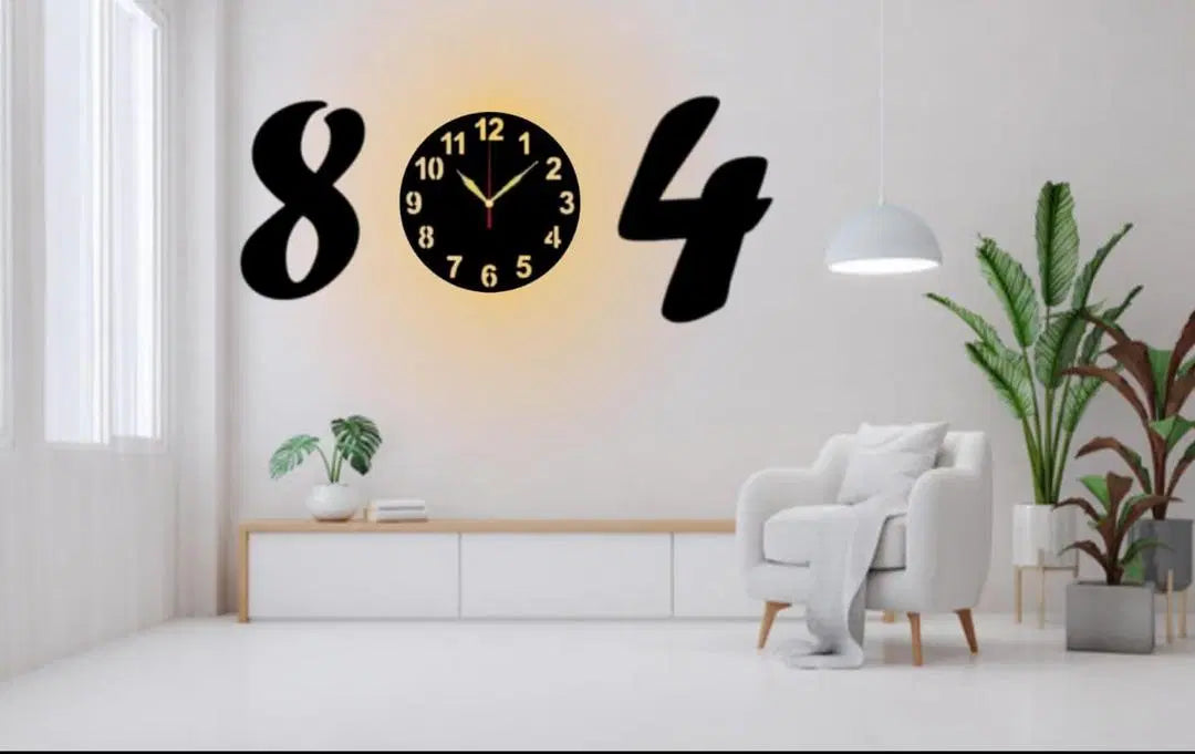 804 Calligraphy Analogue Wall Clock – Elegant & Timeless Design for Your Home