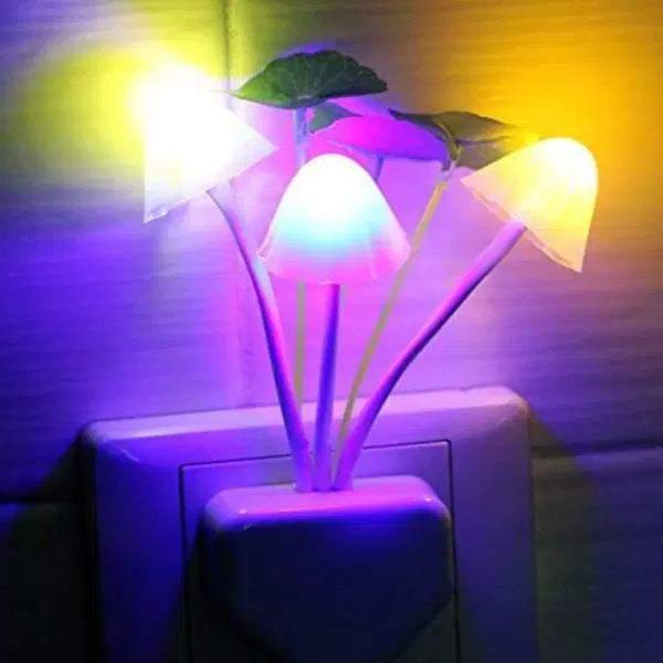 LED Mushroom Sensor Night Light Set – Pack of 4 for a Cozy, Automated Glow