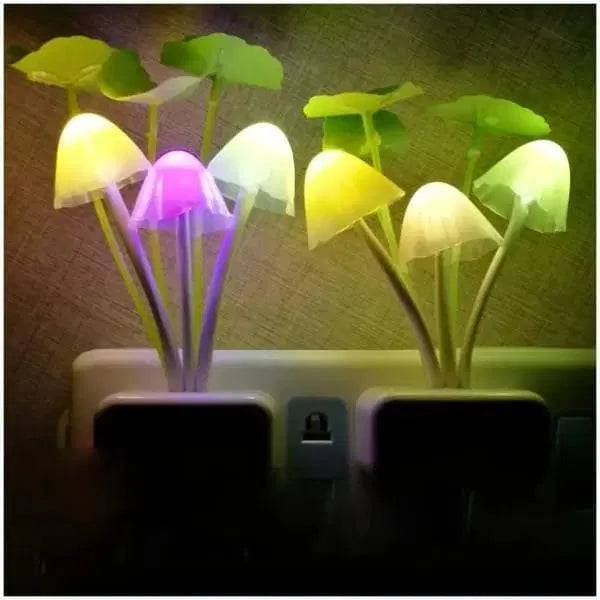 LED Mushroom Sensor Night Light Set – Pack of 4 for a Cozy, Automated Glow