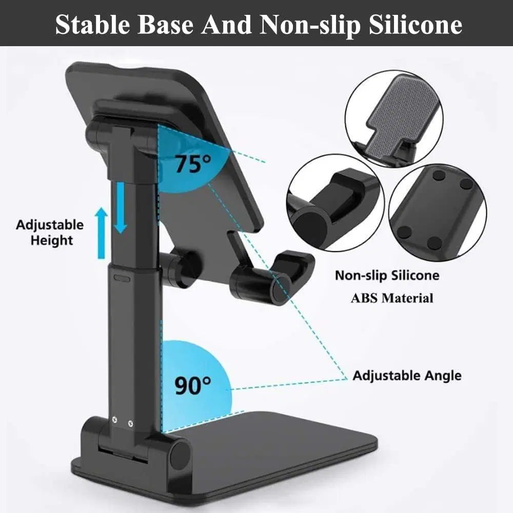 Premium Black Mobile Stand – Sleek, Sturdy & Perfect for Any Setup